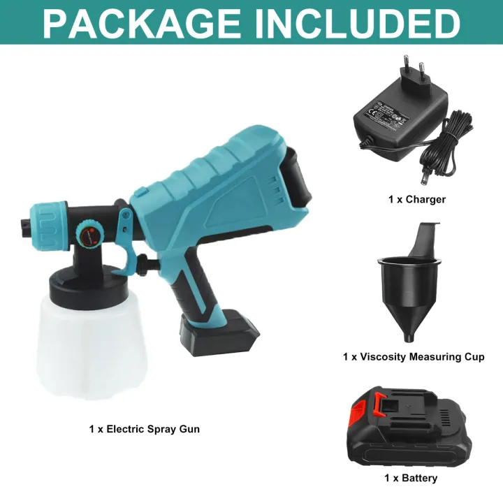 1000W 98vf Cordless Electric Paint Sprayer Nozzle Paint Sprayer