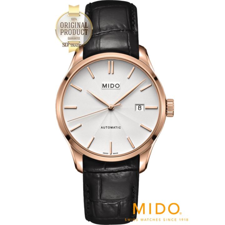 mido-belluna-ii-automatic-mens-watch-สายหนัง-รุ่น-m024-407-36-031-00-rosegold