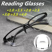 XUZVDL เดินทาง ผู้ชายผู้หญิง อ่านขยาย การดูแลวิสัยทัศน์ เบา แว่นสายตายาว แว่นอ่านหนังสือครึ่งกรอบ แว่นตา presbyopic แว่นตาคอมพิวเตอร์