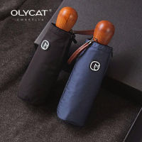 OLYCAT Compact Mini Umbrella Women Kids and Men Umbrella Pocket Umbrella Wood Handle Umbrella Windproof Uv Folding Umbrella