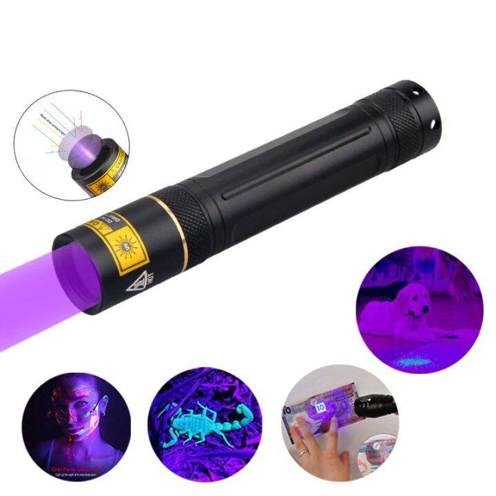 5w-tactical-flashlight-uv-pen-light-365nm-ultraviolet-blacklight-detector-rechargeable-lantern-torch-18650-battery-usb-charger-rechargeable-flashlight