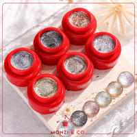 NEW IN สีเมทัลลิคกลิตเตอร์ พร้อมส่งทุกวัน GAOY Metallic Glitter Gel สีเจลกลิตเตอร์เนื้อแน่น ทาง่าย สีชัด 5ml