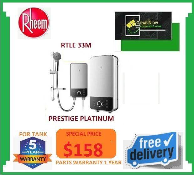 Rheem Rtle 33m Prestige Plus Instant Shower Heater Express Free