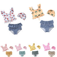 Childrens Swimsuit Girls Cute Two Pieces Swimming Suit With Cap Baby Kids Swimming Costume Summer Beach Swimwear Suits Cloth