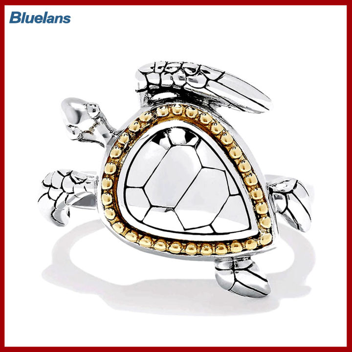 Bluelans®แหวนใส่นิ้วบางวงเต่าสำหรับผู้หญิงแฟชั่นของขวัญเพื่อนเครื่องประดับเที่ยวกลางคืน