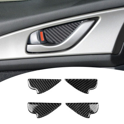 Carbon Fiber Interior Door Handle Bowl Panel Cover Trim for 2 3 6 Demio -3 -5 -7 -9 MX5 2017 2018 2019