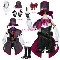 Game Anime Lyney Cosplay Genshin Impact Hat Pants Wig Plus Size 3Xl XXXL Hair Pin Lardoo Men Shoes Boots Uniform Outfit Costume