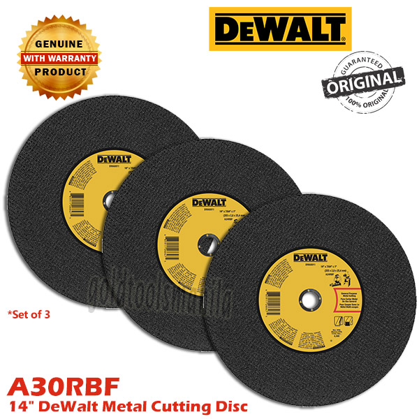 DeWalt 14" MCD Metal Cutting Disc / Abrasive Cut Off Wheel A30RBF