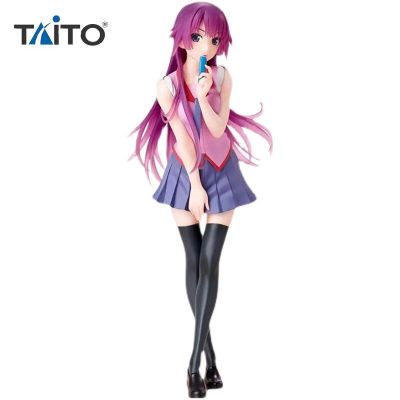 ZZOOI In Stock Original TAITO Bakemonogatari Senjougahara Hitagi 18CM PVC Anime Figure Action Figures Collection Model Toys