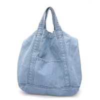 Denim Slouch Bag Casual Jean Fabric Handbag Leisure Korean Style Fashion Japanese Fashion Messenger Top-Handle Bag