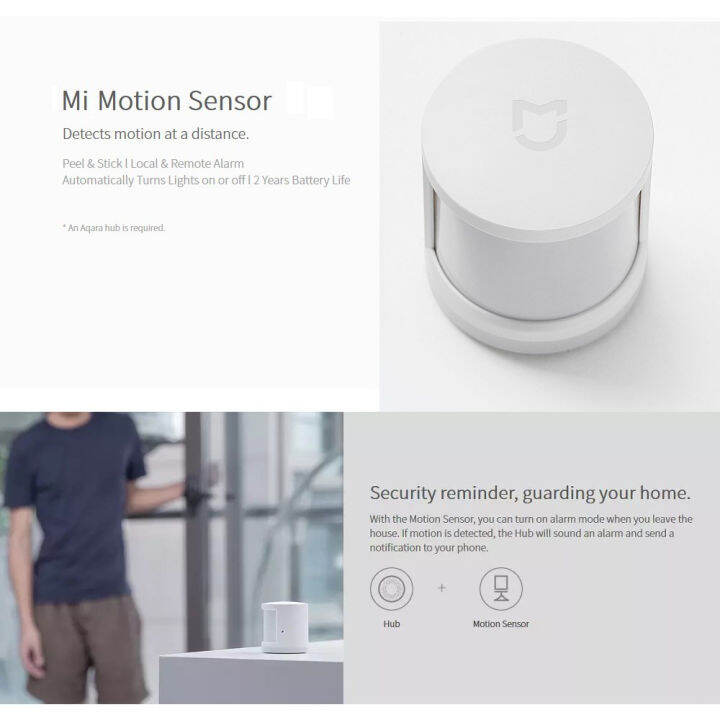 xiaomi-mi-motion-sensor-global-version-เซ็นเซอร์ตรวจจับร่างกายมนุษย์อัจฉริยะ-อุปกรณ์อัจฉริยะภายในบ้าน-รับประกัน-1-ปี