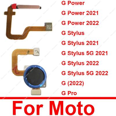 ปุ่มหน้าแรก ลายนิ้วมือ เซนเซอร์ สายดิ้นสําหรับ Motorola Moto G Power G Stylus 5G 2021 2022 G Pro Touch ID Fingerprint Flex Cable
