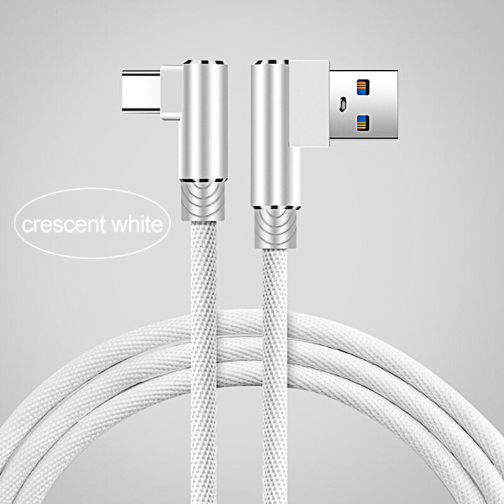 Type C USB Cable 90 Degree Charging Cable For Samsung S9 S10 S8 2A Fast Charger Data Cable For Xiaomi Mi 9 Huawei P30 P20 Mate20