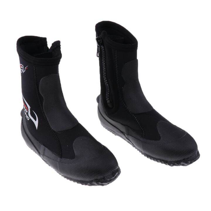 lazaralife-5mm-neoprene-ดำน้ำดำน้ำดูปะการัง-booties-สูงตัดซิป-w-etsuit-บู๊ทส์