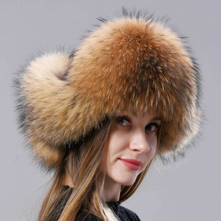 Real fur hot sale hats women's