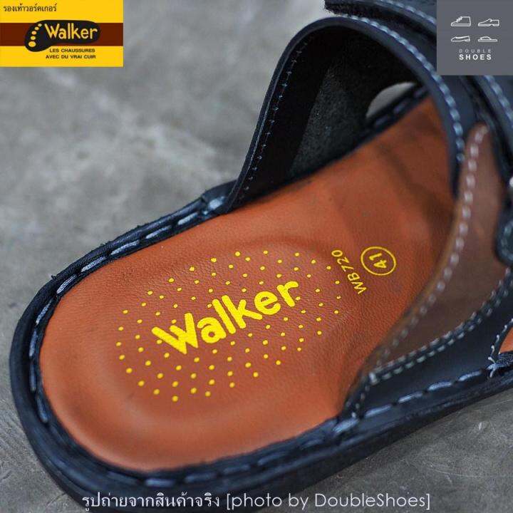 walker-รองเท้าแตะหนังแท้-รองเท้าเพื่อสุขภาพ-งานเย็บ-รุ่น-wb720-สีดำ-ไซส์-40-44