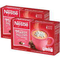 Nestle Mini MARSHMALLOWS Chocolate Hot Cocoa Mix เนสท์เล่ มินิ มาร์ชแมลโลว์ ช็อคโกแลต โกโก้ผงปรุงสำเร็จ 20g. x 6ซอง (2กล่อง)