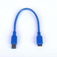 【cw】usb 3.0 Computer Data Cable AM Male Pair Micro-B 0.3 M High-Speed Mobile Hard-Disc Connecting Line ！