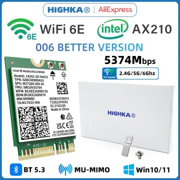 AX210 Bluetooth 5.2 Tri-Band 5400Mbps WiFi 6E Card Wireless Module