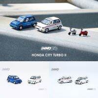 สินค้ามาพร้อมกับมอเตอร์ไซค์1/64 Honda City TURBO II พร้อมด้านหน้าและด้านหลังหุ้มอัลลอยหล่อโมเดลรถยนต์คอลเลคชั่นไฮเอนด์