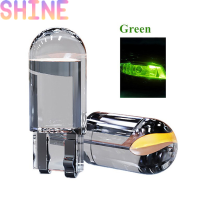 Shine 2pcs T10 Glass HOUSING cob Car หลอดไฟ LED 6000K WEDGE License Plate Lamp