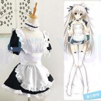 Anime Yosuga No Sora Kasugano Sora Cosplay Costume Maid Apron Dress Uniform Dress + Apron + Oversleeve + Neckwear + Headwear