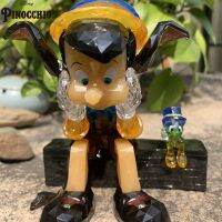 จริง Disney Pinocchio Action Figure คริสตัลบล็อกการ์ตูนการ์ตูนสามมิติตกแต่งตัวละครของเล่นผู้ใหญ่ของขวัญสำหรับสาว ๆ