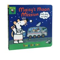 English original maisy s Moon Mission Pull, Slide and Play! Mouse Bobos lunar mission push-pull cardboard mechanism Book Childrens Enlightenment picture book Lucy cousins