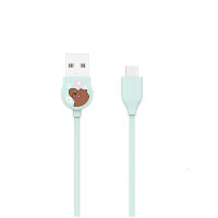 Miniso สาย USB ชาร์จไฟพร้อมเชื่อมต่อส่งข้อมูล ลายหมี We Bare Bears-Micro USB Data Cable