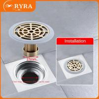 All Copper Shower Floor Drain Universal Hair Catcher Floor Drain Core For Kitchen Bathroom Accessories Bath Stopper Anti-water Traps Drains