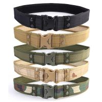 Quick Release Military Tactical Belt Army Style Combat Belts Fashion Men Camouflage Canvas Waistband Outdoor Hunting Waist Strap Cable Management