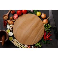 Wood Cutting Board เขียง เขียงไม้ เขียงไม้จามจุรี เขียงไม้กลม เขียงกลม ไม้กลม ทำจากไม้แท้ 100% ขนาด 6" 8" 10" 12" นิ้ว เขียงไม้อเนกประสงค์ ใช้สับ หั่น เสริฟอาหาร เขียงไม้สวยๆ พร้อมส่ง