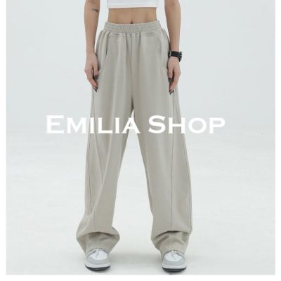 [ส่งของ]EMILIA SHOP กางเกงขายาว กางเกงเอวสูง สไตล์เกาหลี 2023 ใหม่ ES220131