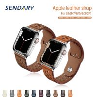 ™℗ Leather Strap for Apple Watch SE 8/7/6/5/4/3/2/1 Watch Band for iWatch Series 38MM 40MM 41MM 42MM 44MM 45MM Loop Bracelet