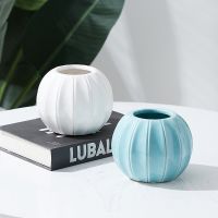 Pumpkin Ceramic Vase Ornaments Home Decoration Office Table Setting Potted Plant Pot Handmade Flower Pots Planters