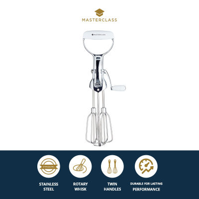 MasterClass Deluxe Stainless Steel Rotary Whisk ตะกร้อมือ