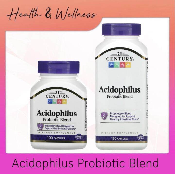 21st Century Acidophilus Probiotic Blend (100/150 capsules) | Lazada.co.th