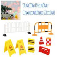 9pcs Set Traffic Barrier Model Traffic Barrier Decoration Construction Fence Model Fence Construction Parking Sand Table Lot Toys Road D2T5