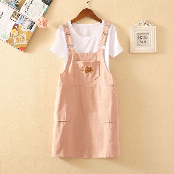 new-strap-skirt-two-piece-suit-student-korean-embroidery-age-reducing-small-fresh-suspender-dress-5-color