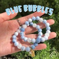 BASE ON YOU - Lucky stone bracelet : BLUE BUBBLES (กำไลข้อมือหินนำโชค)