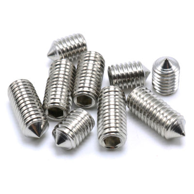 20pcs DIN914 M2 M3 M4 M5 M6 M8 M10 4 6 8 10 12 16 20mm 304 Stainless Steel A2 Metric Thread Screws Hexagon socket tip set screw Nails Screws Fasteners