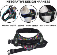 dog harness with Custom Tags, Reflective service dog vest, no pull and non-blocking dog vest suitable for training walking