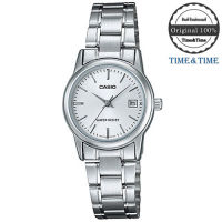 Time&amp;Time CASIO Standard นาฬิกาข้อมือผู้หญิง สีเงิน สายสแตนเลส รุ่น LTP-V002D-7AUDF ประกัน cmg