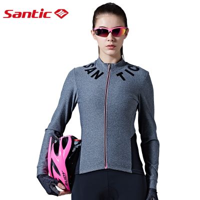 เสื้อชุดใส่ปั่นจักยานแขนยาวผู้หญิง Santic Pro Fit Anti-UV,เสื้อขี่จักรยานจักรยานระบายอากาศ L7C01078