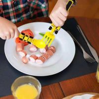 Deformation Car Childrens Tableware Set New Style Kitchen Spoon Fork Bicycle Bulldozer Excavator Shovel Childrens Tableware