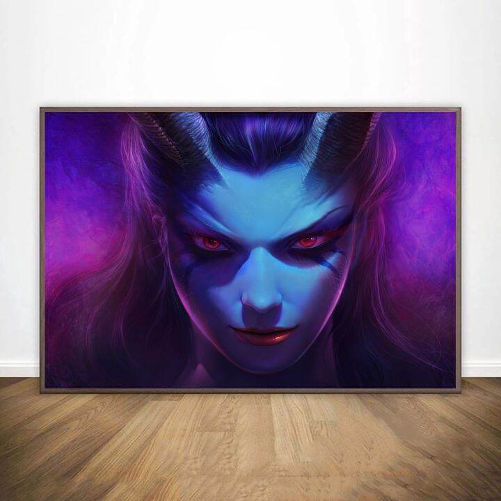 Dota 2 Video Game Poster, Classic Battle Moba Multiplayer Game Canvas Poster Printing Home
