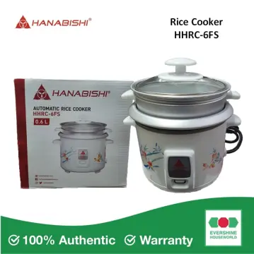 Hanabishi Rice Cooker HHRCCERC in 3 capacities (1.5 Liter, 1.8 Liter, 2.2  Liter) Non-toxic ceramic coating