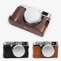 เคสกล้องหนังแท้ครึ่งเคสจับสำหรับ FUJIFILM X100F ฟูจิ