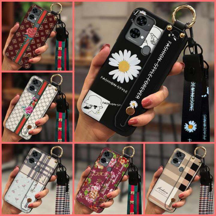 anti-dust-lanyard-phone-case-for-oukitel-c33-waterproof-classical-luxury-wrist-strap-durable-dirt-resistant-kickstand