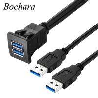 Bochara USB3.0คู่ USB2.0แผงหน้าปัดแผงติดตั้งแบบล้างตัวผู้กับตัวเมียสำหรับรถจักรยานยนต์1ม. 2ม.